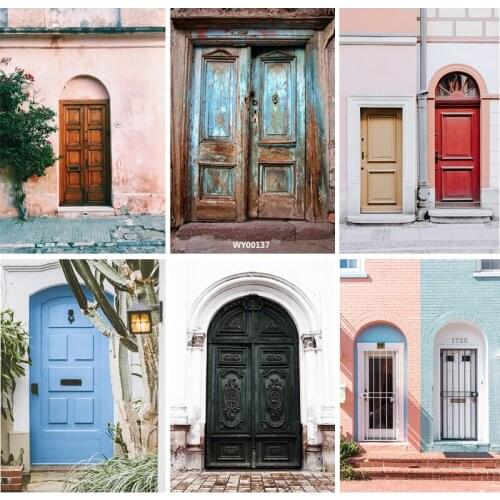 SHENGYONGBAO Vinyl Custom Photography Backdrops Prop Classical Wooden doors Theme Photography Background GD20518 -45