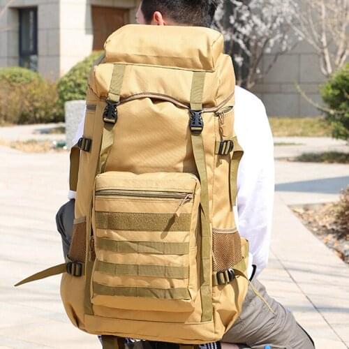 70L Large Capacity Military Tactical Backpack Army Assault Bag Outdoor Climbing Trekking Hiking Camping Bags