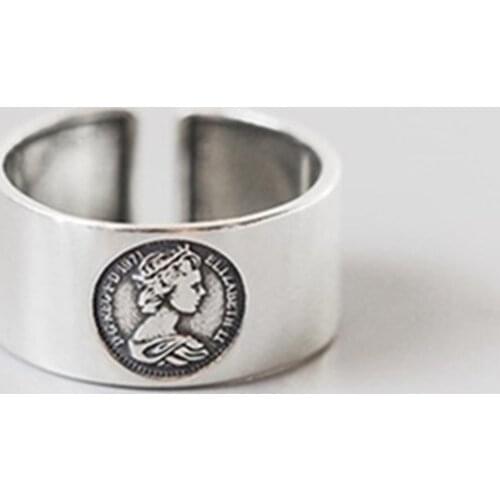 YIZIZAI New Arrival Silver Plated Queen Rings For Women Lady Girls Opening Rings Friendship Gifts