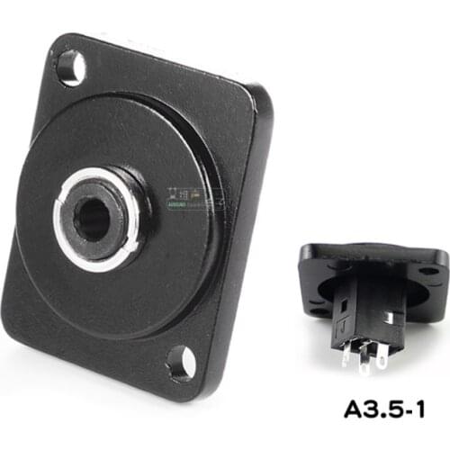 1PcsD type installation 3.5mm female socket welding small three-core 3.5 earphone notebook cabinet audio A3.5-1 HIFI