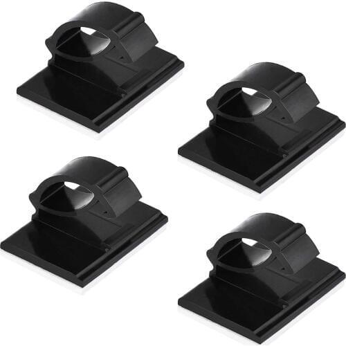 10PCS Self Adhesive Cable Clamp Plastic Rectangular Cable Clips Cable Tie Quick Bind Cable Wire Management Holder for Car