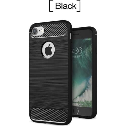 100pcs DHL Carbon Fiber Soft TPU Phone Cover Case for iPhone 6 6s 7 plus 8 Plus X XS MAX XR Durable Flexible Anti-Scratch Case