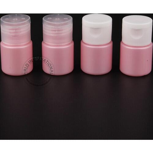 2 Colors of Lid 15ml/15cc Pink Plastic Lotion Bottle 15 gram PET Sample Display Jar Small Makeup Tools Free Shipping