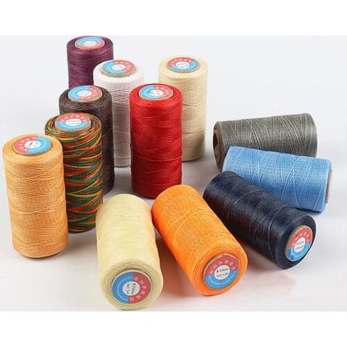 260m Waxed Thread Cotton polyester Hand Knitting String Strap Necklace Rope Bead Sewing Craft for Leather Caft Stitching 0.8MM