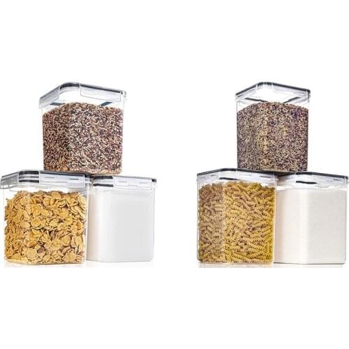 Food Storage Containers with Lids Airtight for Flour, Sugar, Baking Supply and Dry Food Storage, 3PCS