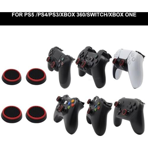 4pcs Silicone Analog Thumb Stick Grips Cover For PS4 Pro Slim For PS3/Switch Controller Thumbstick Caps For Xbox 360 One