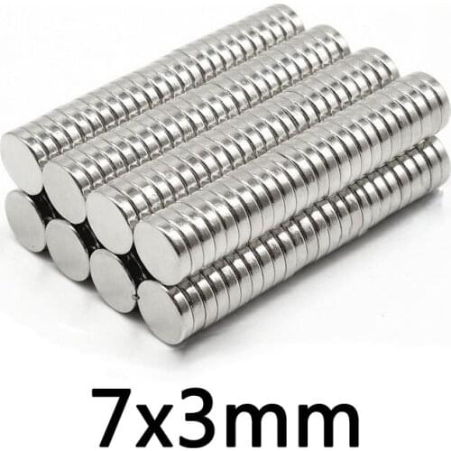 50/200/500pcs 7*3 mm Neodymium magnet disc 7x3mm N35 NdFeB Dia 7x3 Strong Small Magnetic Magnets For Craft 7 mm x 3 mm