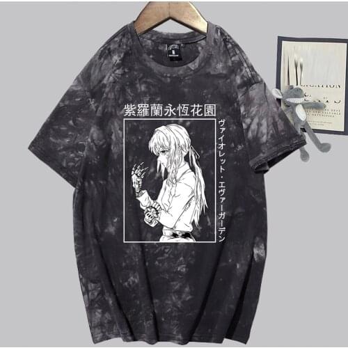 Anime Violet Evergarden T-Shirt Men Funny Animes Casual Kawaii Top Tees Male