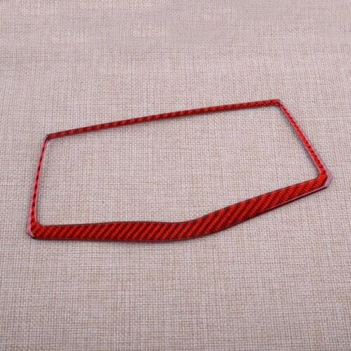 Car Red Carbon Fiber GPS Navigation Panel Cover Sticker Fit For Nissan 370Z 2009 2010 2011 2012 2013 2014 2015 2016 2017-2020