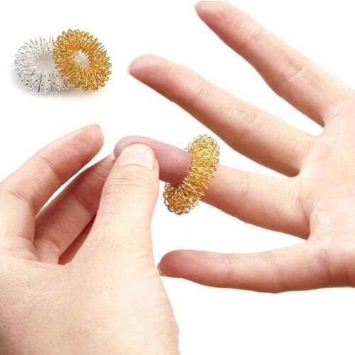 Acupuncture Bracelet Wrist Massager Supplies Relaxation Stainless Steel Wrist Hand and finger Massage Ring Health Care