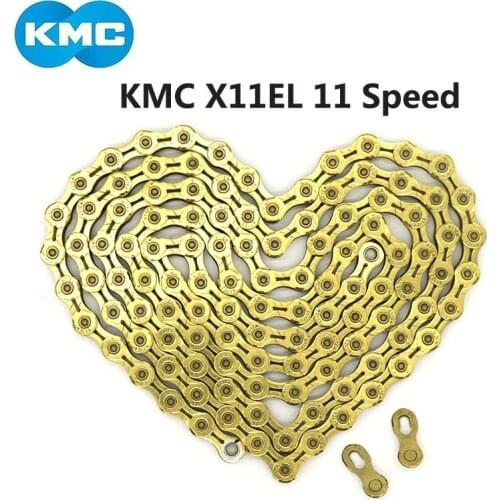 KMC X11EL 11s Bicycle Chain 116L 11 Speed Bicycle Chain With Magic Button gold for Mountain/Road Bike Bicycle Parts gold Chain