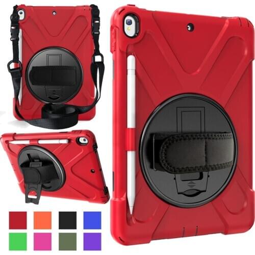 IPad Case For iPad Air 3rd Generation 10.5" Inch 2019 Kids child Shockproof Silicone Case Pencil Holder Cover + Screen Protector