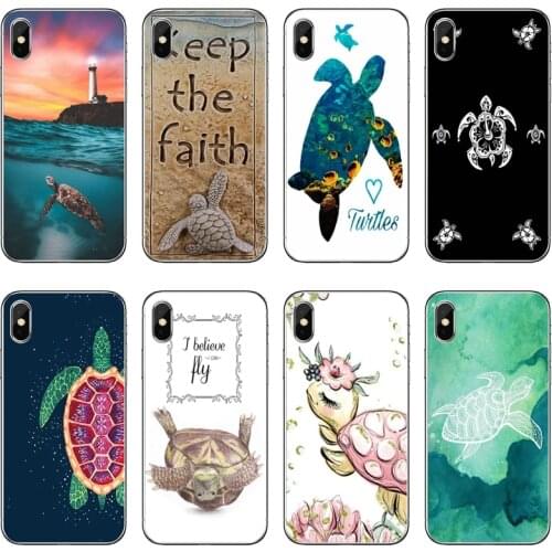 Cute Sea turtle Funny Accessories Phone Case For Huawei P40 P30 P20 Pro P10 P9 Lite Y5 Y6 Y7 Y9 P Smart Plus 2018 2019