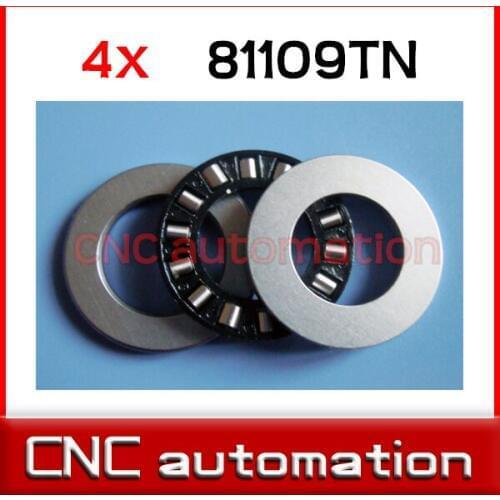 4pcs 81109-TN 45x65x14mm Quality Cylindrical Roller shaft Thrust Bearing 81109 81109TN K81109TN GS81109 WS81109