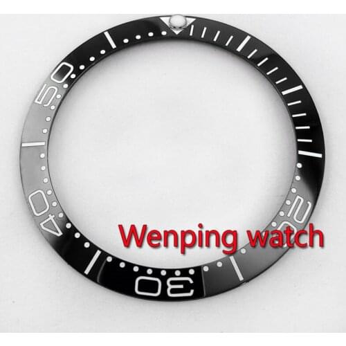 Watch parts 38mm Ceramic Bezel Insert for 40mm Watch Oiginal Ceramic Black Bezel Fine scale Insert for 40mm Automatic Watch