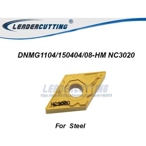 DNMG110404-HM DNMG110408 DNMG150404-HM NC3020 Carbide Turning Inserts for Lathe Holder MDJNR/MDUNR/PDSNR ,For Steel