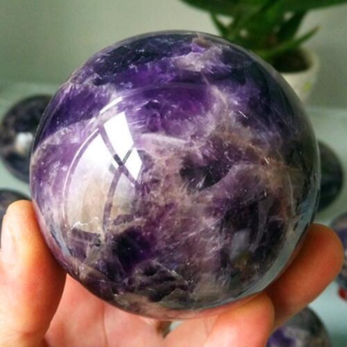 70/90mm Natural amethyst stone quartz crystal ball beautiful purple quartz healing crystals