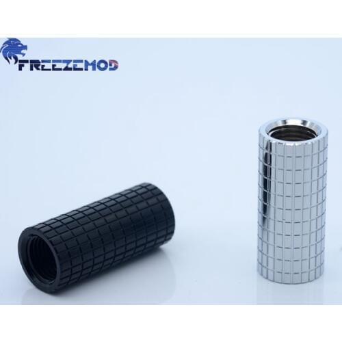 FREEZEMOD copper female to female 40mm thread extender G1/4'' compute pc water cooler fitting inner Hexagonal fixed. BYCZT-C40