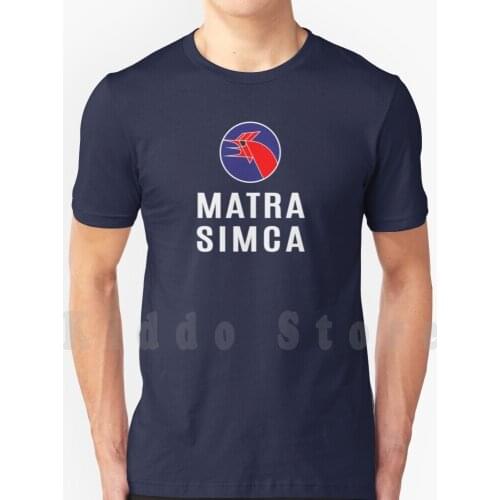 Matra Simca Le Mans 1973 Logo-White T Shirt Cotton Men Diy Print Cool Tee Matra Sports Cars Matra Le Mans Le Mans Henri