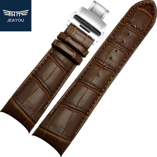 JEAYOU New Watch Strap Brown Watchbands Genuine Leather Band Watch Band 22mm 23mm 24mm Only For Tissot For Men