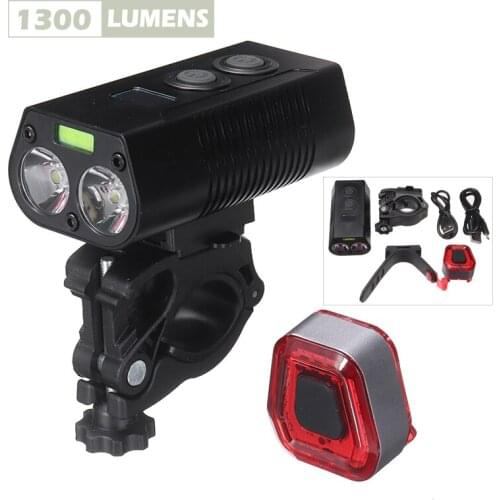 Durable Waterproof Bicycle Front And Tail Light Set Portable USB Rechargeable Mountain Cycle Lamp Tocawe