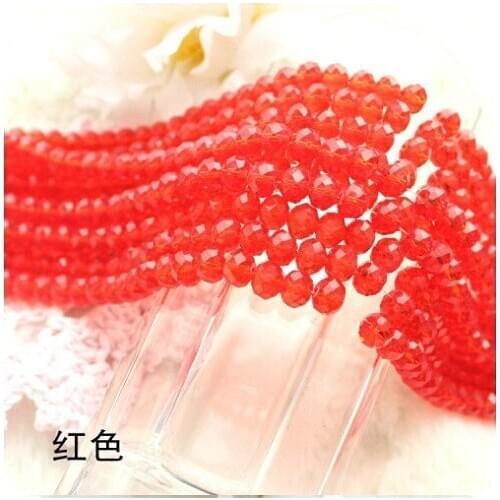 Red 10mm 720pcs/lot Crystal Glass Gliter Rondelle Beads For Jewelry Making ,Wedding Decoration