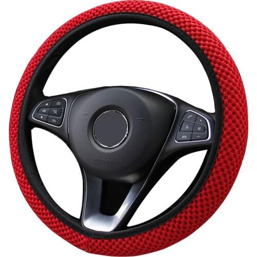 Summer Breathable 3D Car Steering Wheel Cover Anti-Slip Dust-proof Shell For SKODA SUBARU SUZUKI TOYOTA VOLVO VW VOLKSWAGEN etc