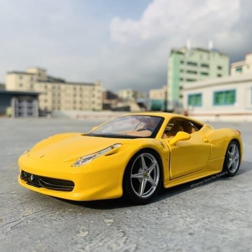 Bburago 1:24 Ferrari 458 Italia manufacturer authorized simulation alloy car model crafts decoration collection toy tools