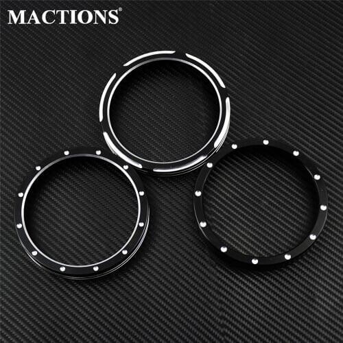 Motorcycle CNC Speedometer Trim Bezel Cover Cut Billet Black/Chrome For Harley Dyna Street Bob Low Rider Sportster 883 1200 XL