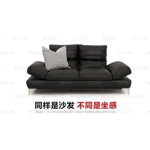 Cow genuine/real leather sofa set living room sofa sectional/corner sofa home furniture couch 2 seater functional backrest