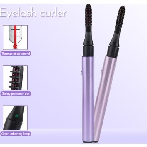 Portable Pen Style Electric Eyelash Curler Heated Eyelash Curler Long Lasting Eyelash Makeup Curling Kit For Women Beauty Tools