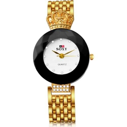 2021 New Arrival Brand SOXY Ladie Temperament Wilds Quartz Watches Sun Pattern Rhinestone Ladies Wristwatch Relogio Feminino