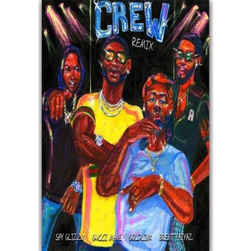 New GoldLink Crew Rap -Silk Art Poster Wall Sicker Decoration Gift