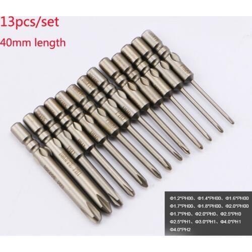 One Set 4mm 800 Shank Magnetic Star Torx Screwdriver Bit Hex Slotted PH Head DC Powered Electric Screwdriver Tools