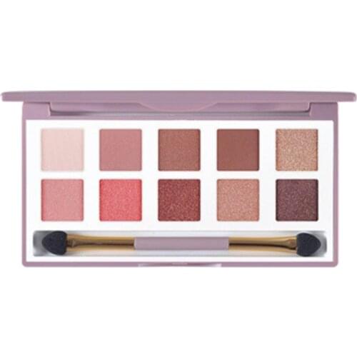 10 Colors Matte Glitter Eyeshadow Palette Non Smudge Eye Shadow Powder, 8.5g (12.5 x 6.5 x 1.5cm)