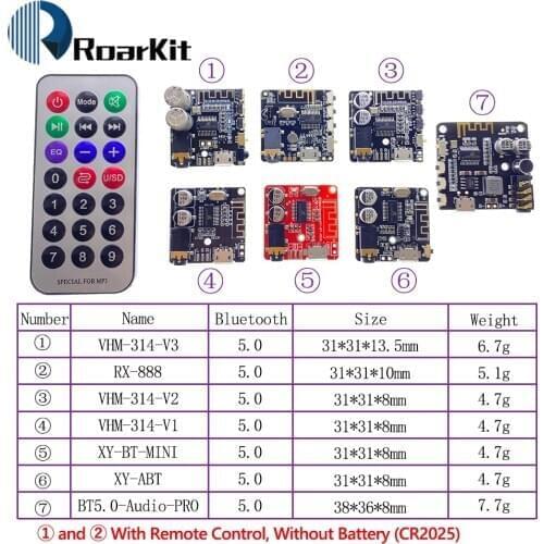VHM-314 V2 V3 MP3 Bluetooth 4.1 5.0 Decoder Board Lossless Car Speaker Audio Amplifier Modified Circuit Stereo Receiver Module