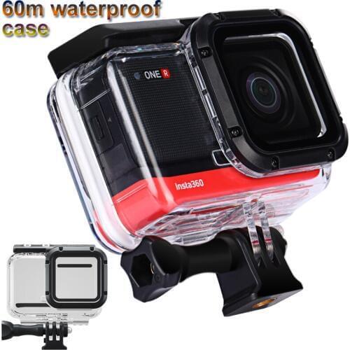 60m Dive Waterproof Case for Insta360 ONE R 4K Camera Waterproof Shell Cover for Insta 360 One R Accessories