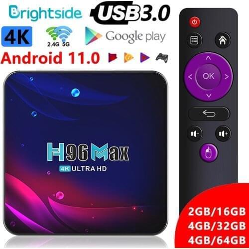 Smart TV BOX Android 11 H96 MAX V11 2GB 4GB 16/32GB 64GB 4K HDR Youtube Media Player 2.4G 5GHz Wifi Bluetooth TV BOX Set top box