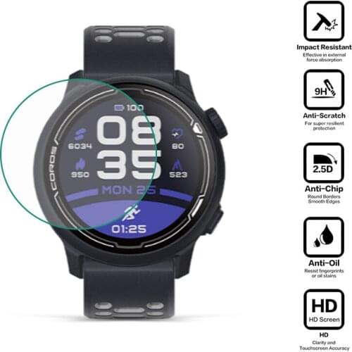 Tempered Glass Clear Protective Film Protection For Coros PACE 2 Sport Smart Watch Pace2 LCD Display Screen Protector Cover