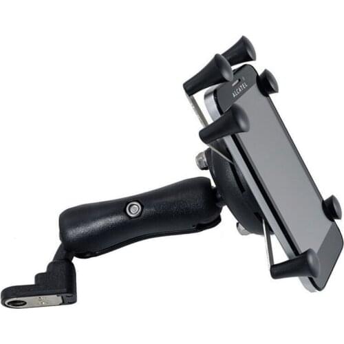 Adjustable Lazy Cell Phone Holder Motorcycle Rear View Mirror Handlebar Mount Stand Support For Smart Mobile Phone MotorcyHolder