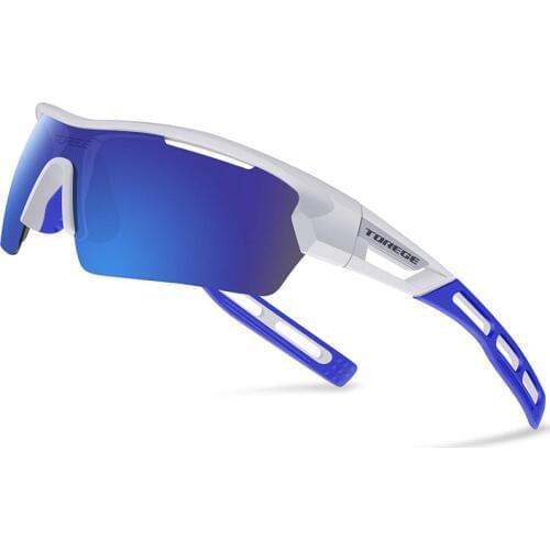 Torege 2019 Polarized Sports Sunglasses for Men Women Cycling Running Driving Baseball Brand Designer TR90 UV400 Eyewear Glasses