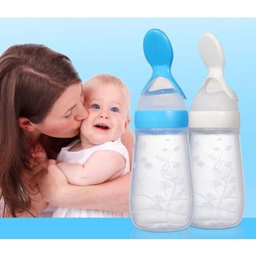 Special Offer Cucharas Para For Bebes 125ml New Silicone Baby Spoon Boon Training Scoop Feeding Rice Cereal Bottle Spoons
