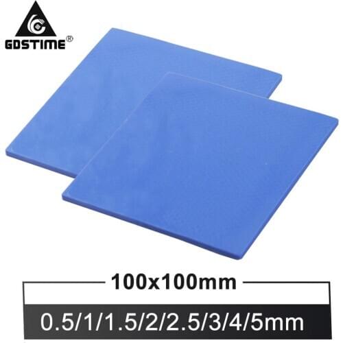 New GPU CPU Heatsink Cooling Conductive Silicone Thermal Pad 1mm 100x100mm 0.5mm 1.5mm 2mm 2.5mm 3mm 4mm 5mm ThermalPad
