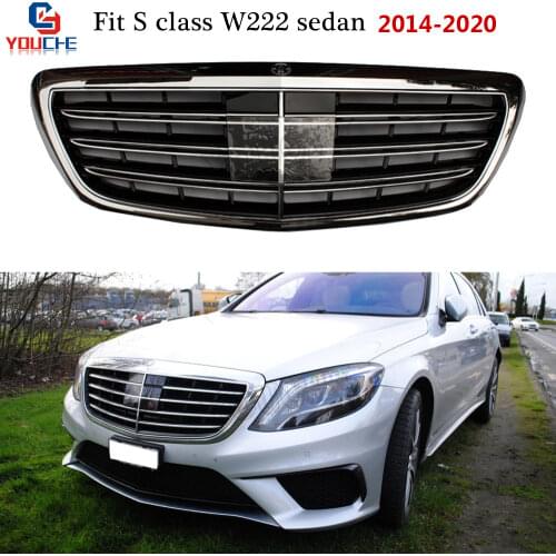 Mercedes W222 S65 Model Front Bumper Grille for Benz S Class Sedan 2014 - present S350 S400 S450 S500 S600 Front Grill Grid