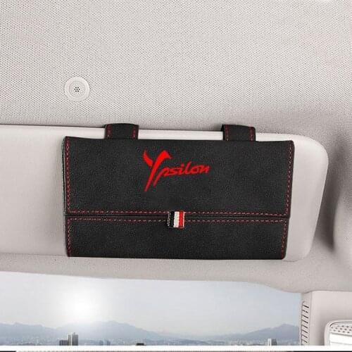 1pc For Lancia Ypsilon Flocking Car Glasses Box Storage Holder Sunglasses Case Sunglasses Holder Organizer Accessories