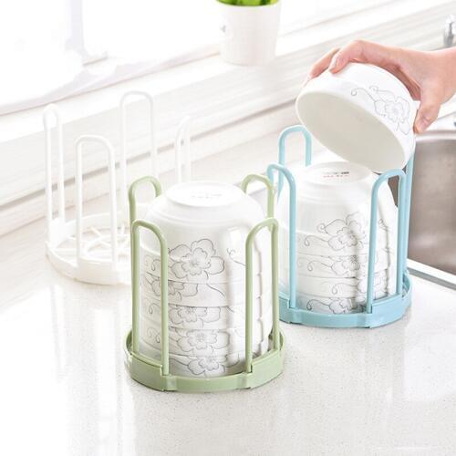 1pc Plastic Bowl Storage Shelf Kitchen Chopsticks Storage Leakage Shelf