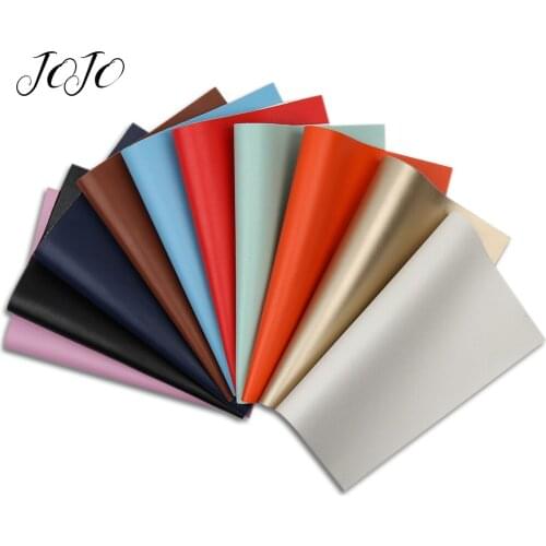 JOJO BOWS 22*30cm 1pc Synthetic Leather Sheet For Crafts Solid Soft Fabric For Needlework DIY Hair Bows Shoe Apparel Bag Sewing