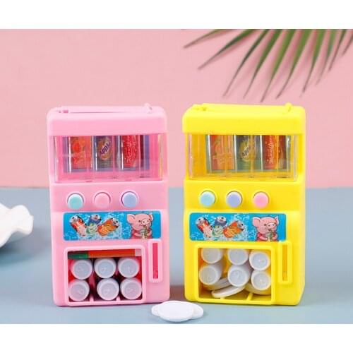 1 PC Simulation Vending Machine with Coins Drinks Pretend Play Kids Education Toys Birthday Gifts Kids toys