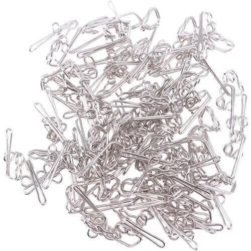 100PC Butterfly Curtain Hooks Stable Sturdy Durable Metal Solid Room Bedroom Household Curtain Drapery Hooks