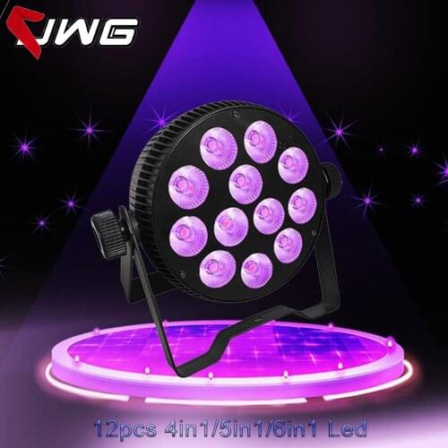 2pcs/lot Pro Stage KTV Bar DJ NightClub Uplighting 12pcs 12W RGBW 4in1 LED Slim Par 64 Can